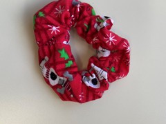 Red Christmas puppy scrunchie